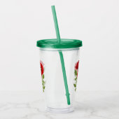 Poppy bloeiende vrolijke zomerbloemen acryl drinkbeker (Links)