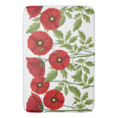 Poppy bloeiende vrolijke zomerbloemen badmat (Voorkant Verticaal)
