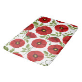 Poppy bloeiende vrolijke zomerbloemen badmat (Gekanteld)