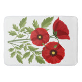 Poppy bloeiende vrolijke zomerbloemen badmat (Voorkant)