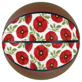 Poppy bloeiende vrolijke zomerbloemen basketbal (Voorkant)