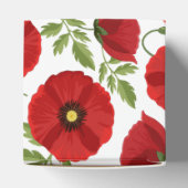 Poppy bloeiende vrolijke zomerbloemen bedankdoosjes (Bovenkant)