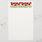 Poppy bloeiende vrolijke zomerbloemen briefpapier (Voorkant)