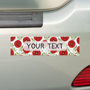 Poppy bloeiende vrolijke zomerbloemen bumpersticker