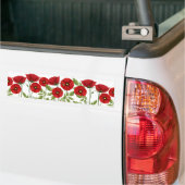Poppy bloeiende vrolijke zomerbloemen bumpersticker (Op Truck)