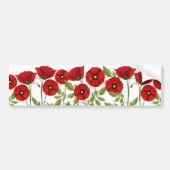 Poppy bloeiende vrolijke zomerbloemen bumpersticker (Voorkant)