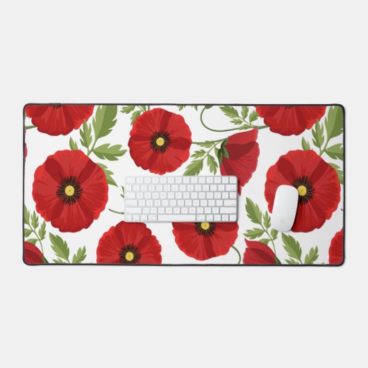 Poppy bloeiende vrolijke zomerbloemen bureaumat (Keyboard & Muis)