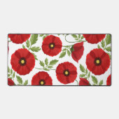 Poppy bloeiende vrolijke zomerbloemen bureaumat (Voorkant)