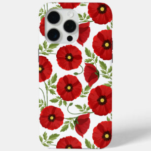 Poppy bloeiende vrolijke zomerbloemen iPhone 15 pro max hoesje