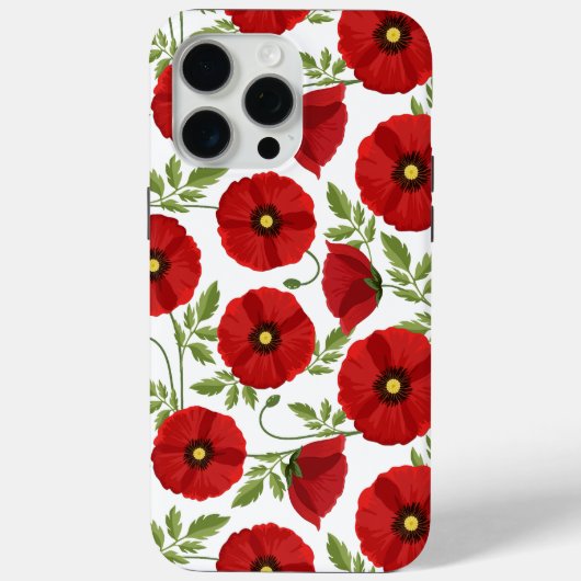 Poppy bloeiende vrolijke zomerbloemen Case-Mate iPhone case (Achterkant)