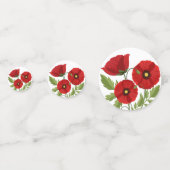 Poppy bloeiende vrolijke zomerbloemen confetti (Achterkanten)