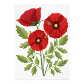 Poppy bloeiende vrolijke zomerbloemen foto afdruk (Voorkant)