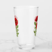 Poppy bloeiende vrolijke zomerbloemen glas (Rechts)