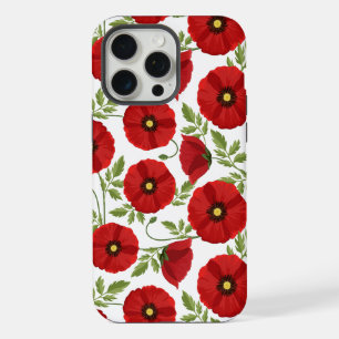Poppy bloeiende vrolijke zomerbloemen iPhone 15 pro max case