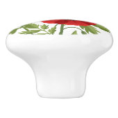 Poppy bloeiende vrolijke zomerbloemen keramische knop (Zijkant)