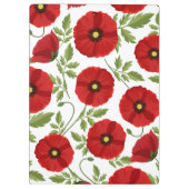 Poppy bloeiende vrolijke zomerbloemen klembord (Achterkant)