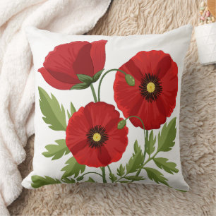 Poppy bloeiende vrolijke zomerbloemen kussen