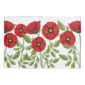 Poppy bloeiende vrolijke zomerbloemen kussensloop (Achterkant)