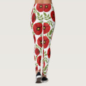 Poppy bloeiende vrolijke zomerbloemen leggings (Achterkant)