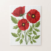Poppy bloeiende vrolijke zomerbloemen legpuzzel (Verticaal)