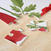 Poppy bloeiende vrolijke zomerbloemen legpuzzel (Zijkant)