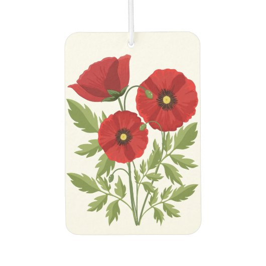 Poppy bloeiende vrolijke zomerbloemen luchtverfrisser (Voorkant)