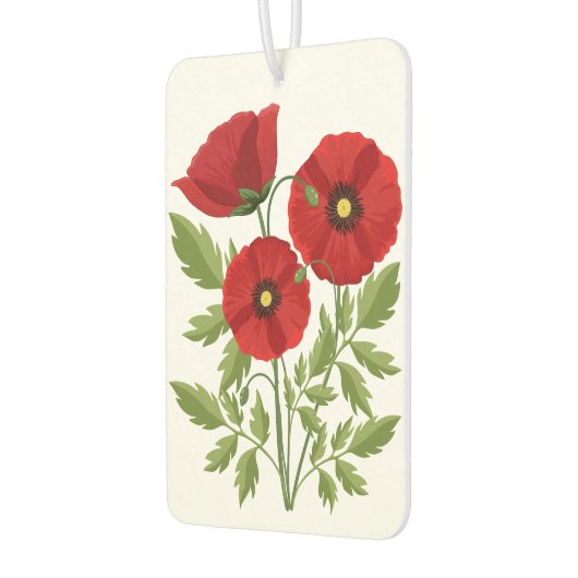 Poppy bloeiende vrolijke zomerbloemen luchtverfrisser (Links)