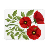 Poppy bloeiende vrolijke zomerbloemen magneet (Horizontaal)