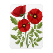 Poppy bloeiende vrolijke zomerbloemen magneet (Verticaal)