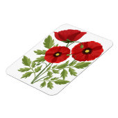 Poppy bloeiende vrolijke zomerbloemen magneet (Linkerzijde)