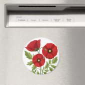 Poppy bloeiende vrolijke zomerbloemen magneet (Insitu (Vaatwasser))