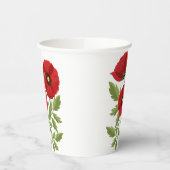 Poppy bloeiende vrolijke zomerbloemen papieren bekers (Links)