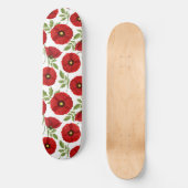 Poppy bloeiende vrolijke zomerbloemen persoonlijk skateboard (Voorkant)