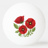 Poppy bloeiende vrolijke zomerbloemen pingpongbal (Achterkant)