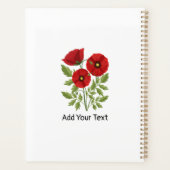 Poppy bloeiende vrolijke zomerbloemen planner (Achterkant)