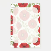 Poppy bloeiende vrolijke zomerbloemen post-it® notes (Voorkant)