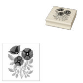 Poppy bloeiende vrolijke zomerbloemen rubberstempel (Gestempeld)