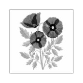 Poppy bloeiende vrolijke zomerbloemen rubberstempel (Afrduk)