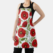 Poppy bloeiende vrolijke zomerbloemen schort (Insitu)