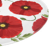 Poppy bloeiende vrolijke zomerbloemen snijplank (Hoek)