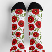 Poppy bloeiende vrolijke zomerbloemen sokken (Top)