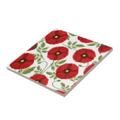 Poppy bloeiende vrolijke zomerbloemen tegeltje (Zijkant)