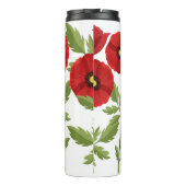 Poppy bloeiende vrolijke zomerbloemen thermosbeker (Achterkant)