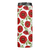 Poppy bloeiende vrolijke zomerbloemen thermosbeker (Achterkant)