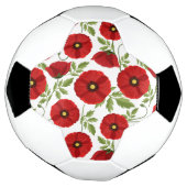 Poppy bloeiende vrolijke zomerbloemen voetbal (Gedraaid)