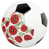Poppy bloeiende vrolijke zomerbloemen voetbal (Drie kwart)