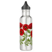 Poppy bloeiende vrolijke zomerbloemen waterfles  (Links)