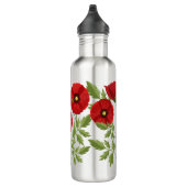 Poppy bloeiende vrolijke zomerbloemen waterfles  (Rechts)