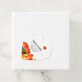 Poppy Bloem Rode Klassieke Thematische Bruiloft Bedankjes Labels (In situ)