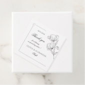 Poppy bloemen elegante bruiloft bedankjes labels (In situ)